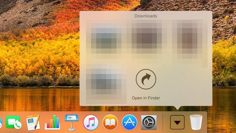 The Dock in macOS High Sierra