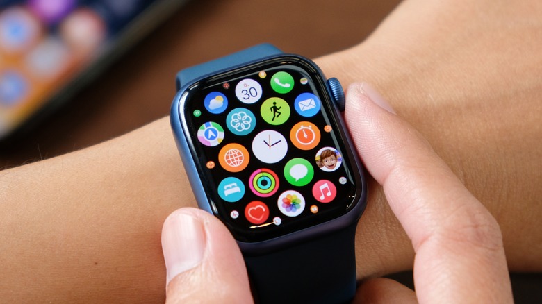 Exibição de ícones do Apple Watch