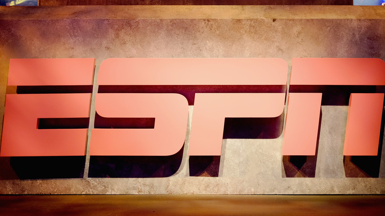 ESPN logo sculpture