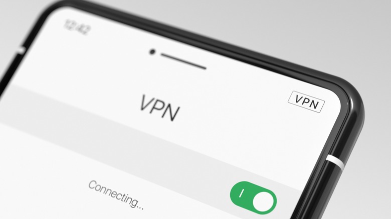 smartphone with VPN enabled