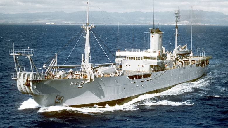 USS Neptune, the first SOSUS cable repair ship at sea