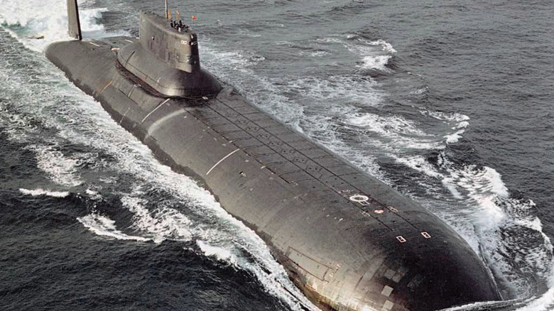 Soviet Typhoon Class submarine at sea