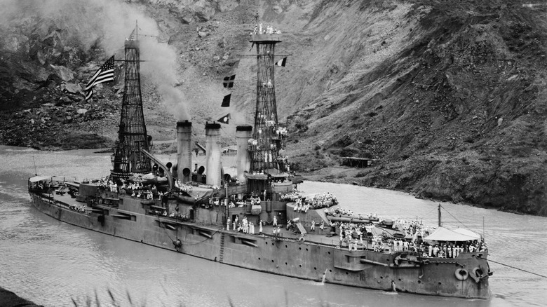 USS Ohio transiting Panama Canal