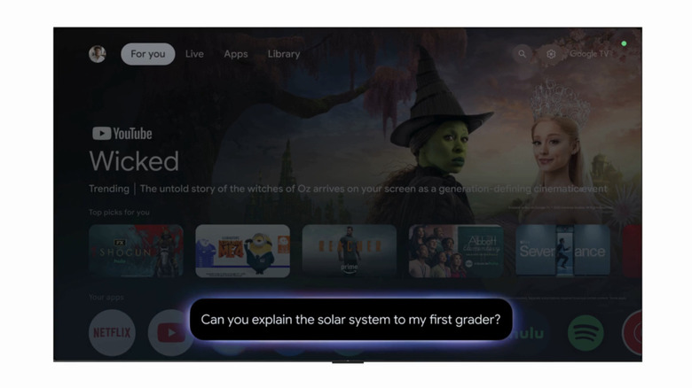 Gemini running on a Google TV kit.