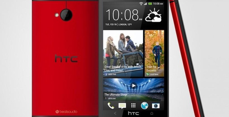 HTC One Red three view
