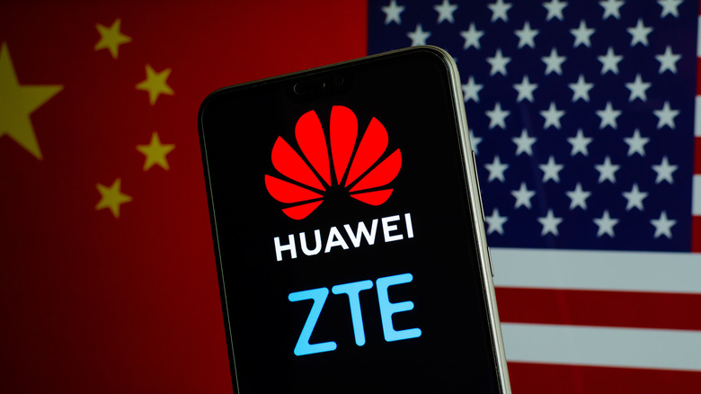 huawei zte logo flag america usa china