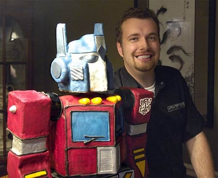 Huge Optimus Prime Birthday Cake