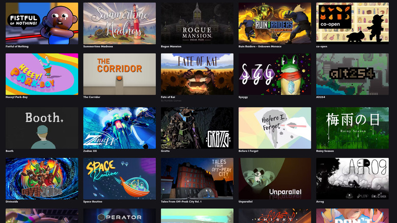 Selection of games from Humble Choice Vault
