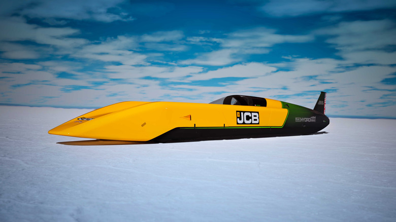 JCB Hydromax on the Bonneville Salt Flats