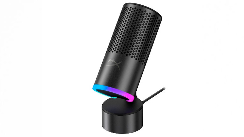 The SoloCast 2 Pro against a white background. Note the RGB light.