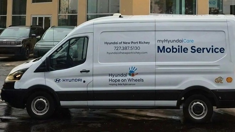 A Hyundai mobile service van in the USA