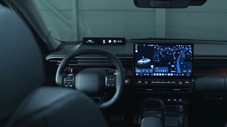 Interior of the 2027 Hyundai Elantra Avante with new, smaller instrument cluster