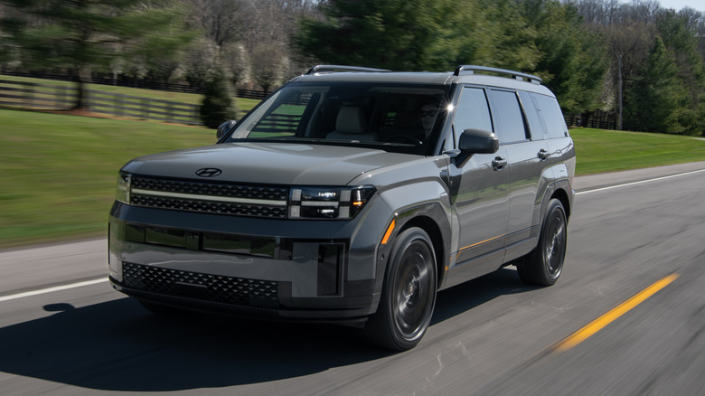 Hero shot of the gas-powered 2026 Hyundai Santa Fe