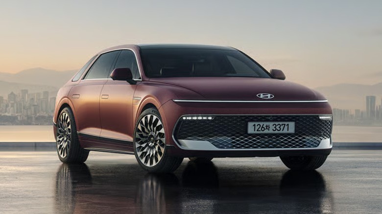 2027 Hyundai Grandeur parked on a reflective surface