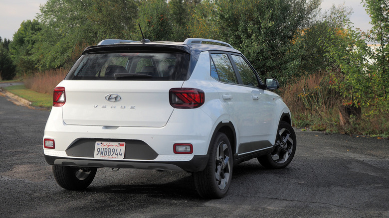 2026 Hyundai Venue rear 3/4 view