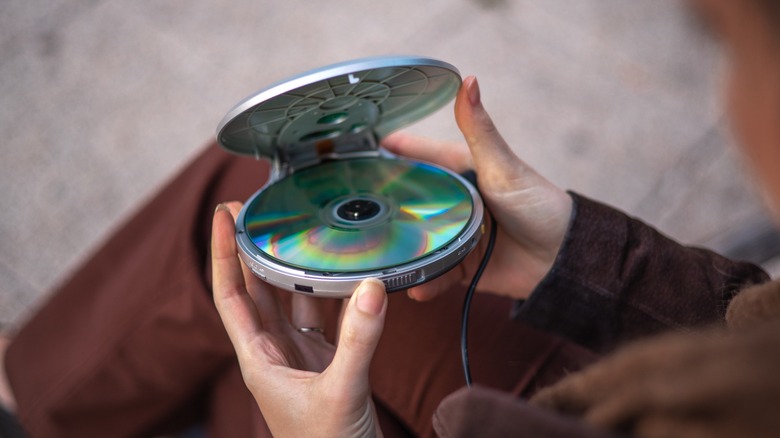 Person using a Discman
