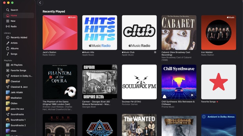Screenshot of macOS Apple Music app