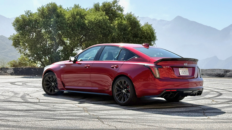 Cadillac CT5-V Blackwing parked in the mountains