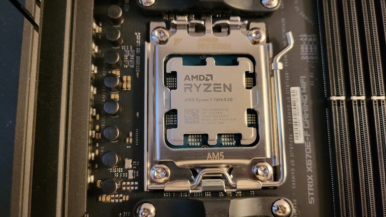 Ryzen 7 7800X3d on motherboard