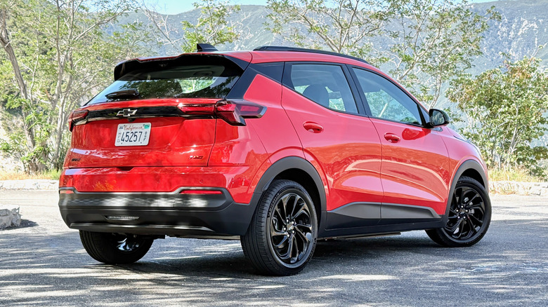 2027 Chevrolet Bolt parked in the shade