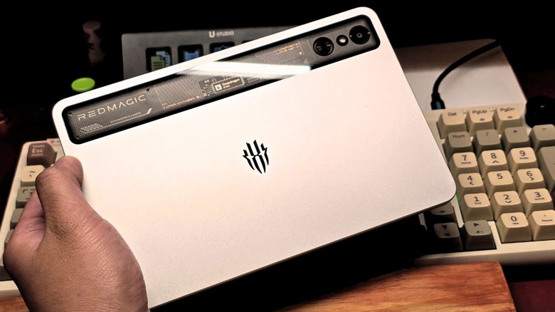 the author holding the Redmagic Astra