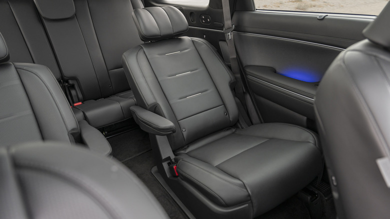 Second row seat on 2026 Hyundai Palisade Calligraphy reclined.