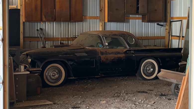 1957 Ford Thunderbird before cleaning