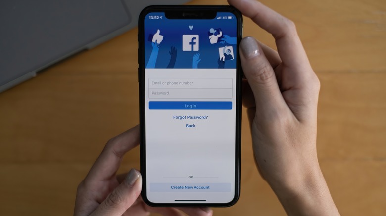 Facebook mobile login