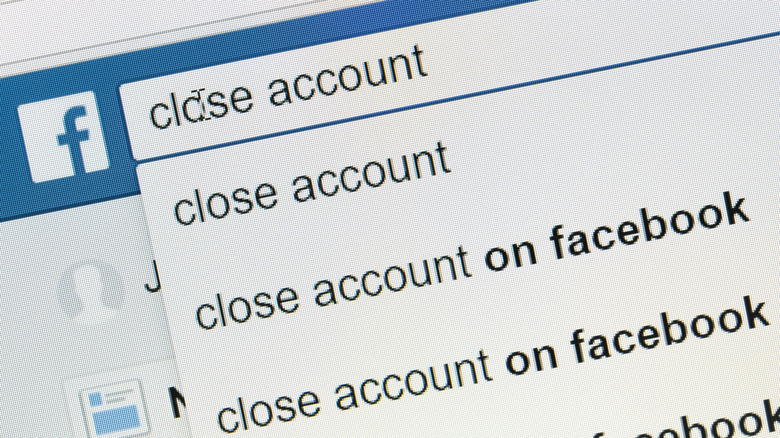 Closing Facebook account