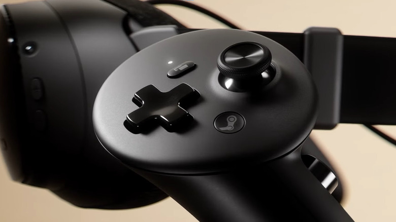 Close-up of Steam Frame controller