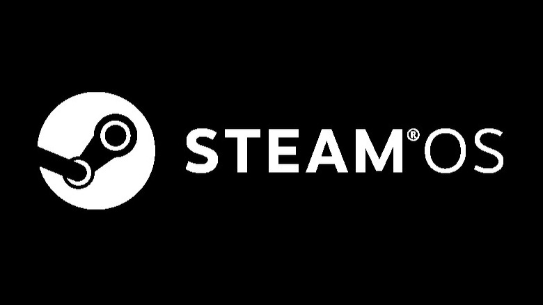 SteamOS logo on a black background