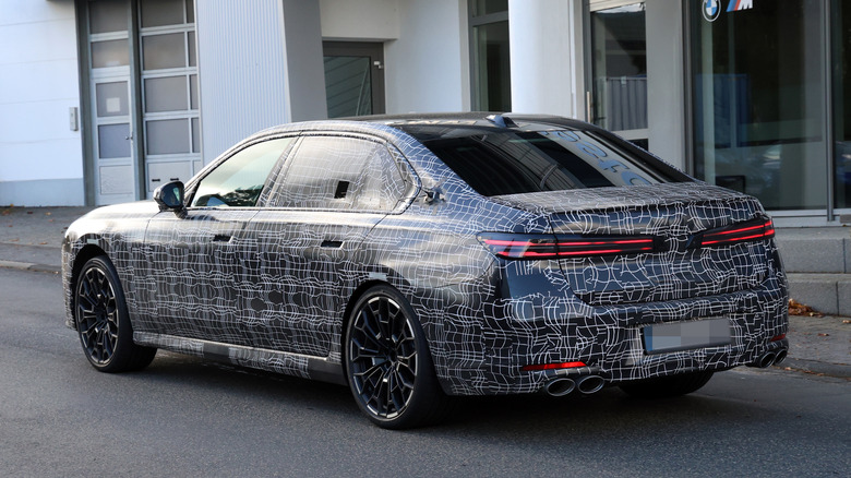The camouflaged BMW Alpina test car