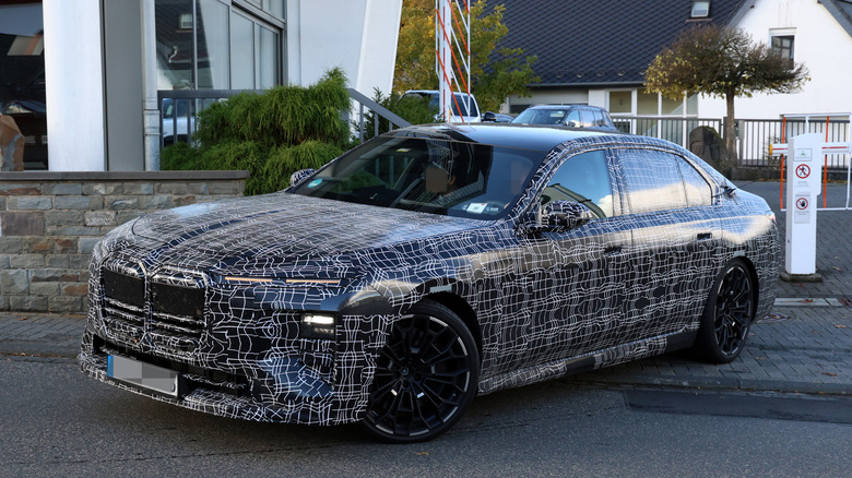 The camouflaged BMW Alpina test car