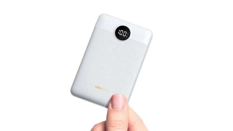 Person holding a VEEKTOMX power bank