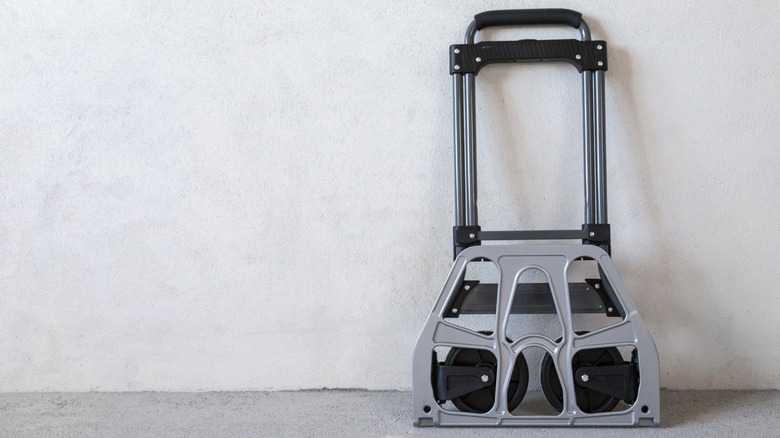 a folded hand truck