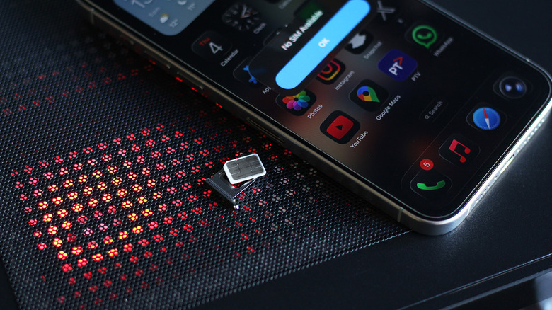 Inserting a SIM card in an iPhone