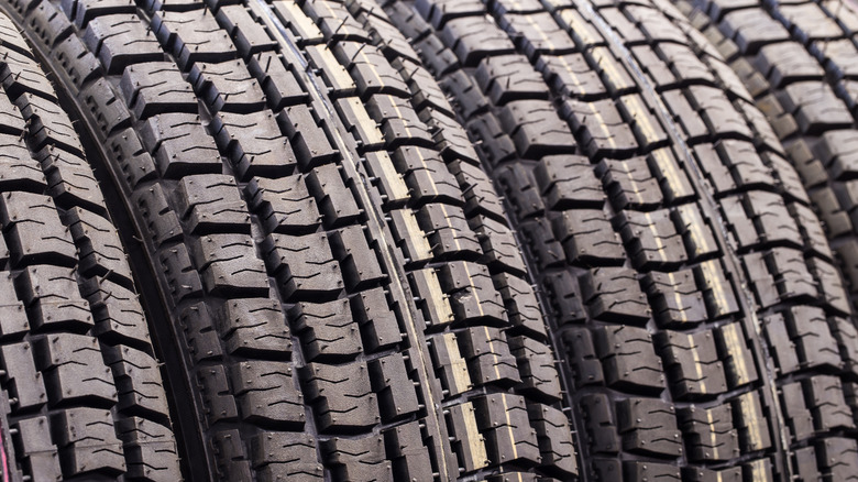 Close up of car tires