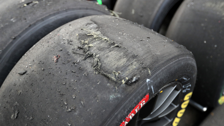 NASCAR worn tires
