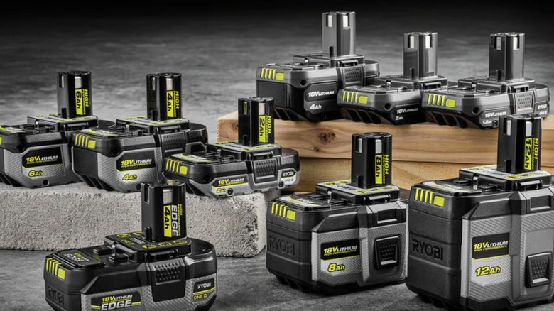 Various Ryobi batteries