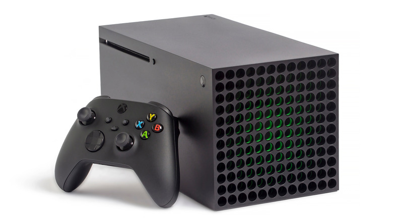 Xbox Series X with a controller