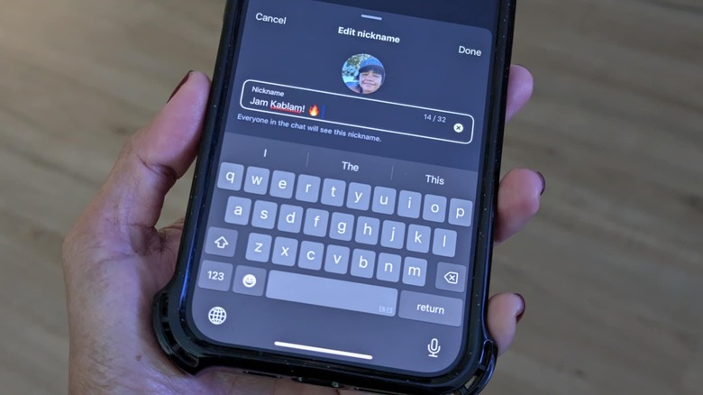 Instagram Edit nickname feature on an IG profile
