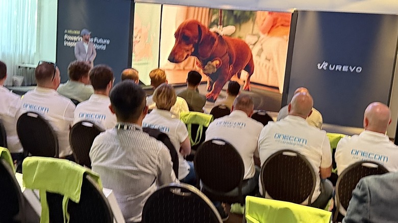 Urevo press conference with CEO/Founder showing Pet Treadmill in action
