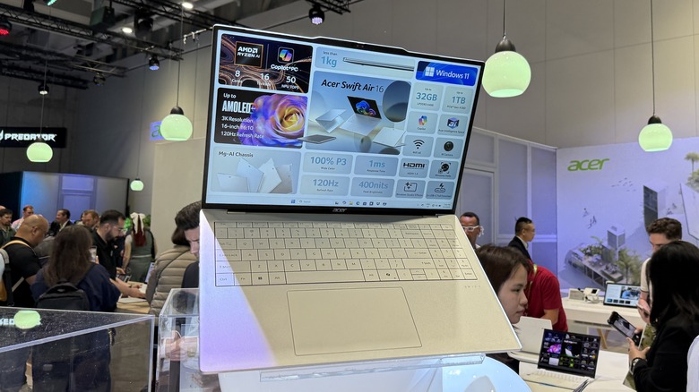 Acer Laptop on a stand