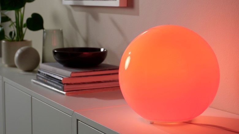 KAJPLATS smart bulbs in a FADO lamp from IKEA