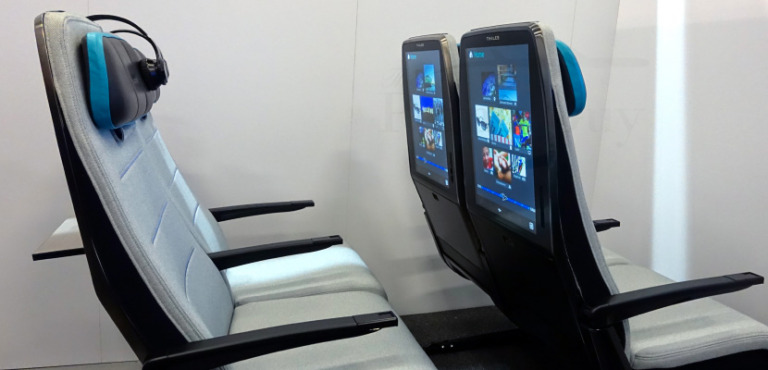 Imagine flying with 21-inch touchscreen seatback displays