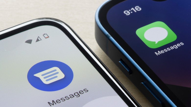 messaging apps on iPhone and Android device