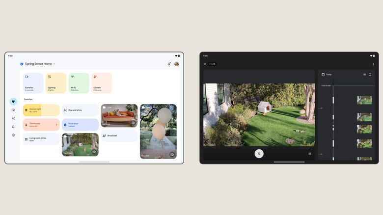 Google Home updated tablet UI