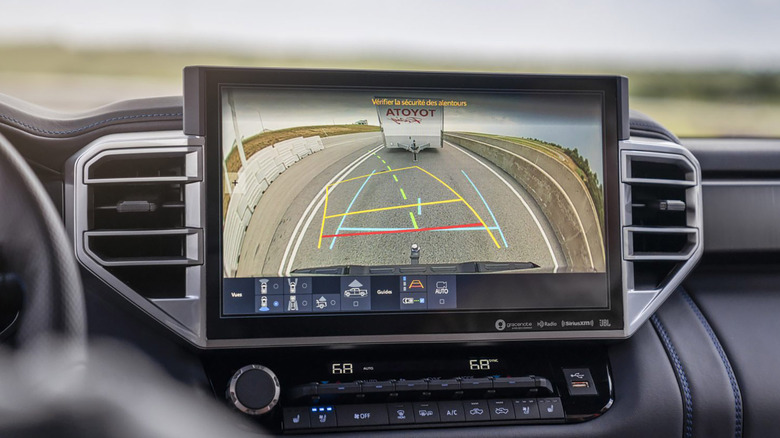 Toyota Tundra rear-vew display screen