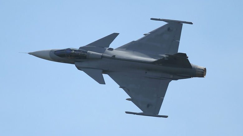 Saab Jas 39 Gripen in flight