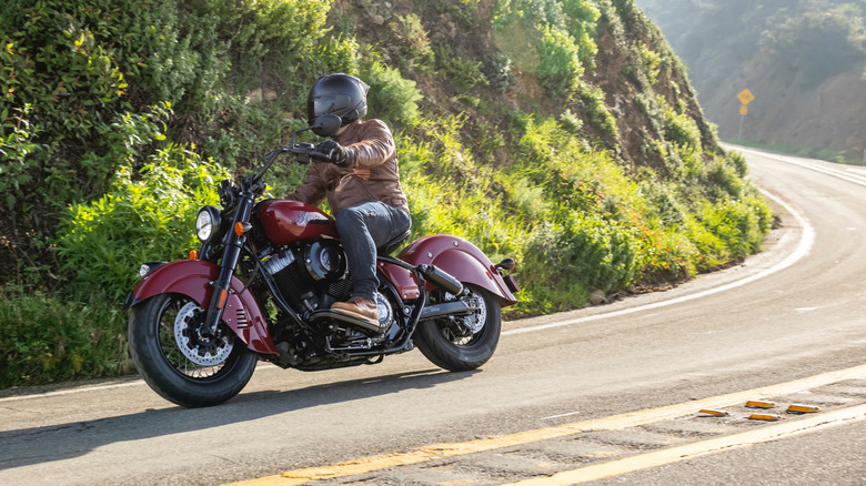 2026 Indian Chief Vintage riding in Malibu